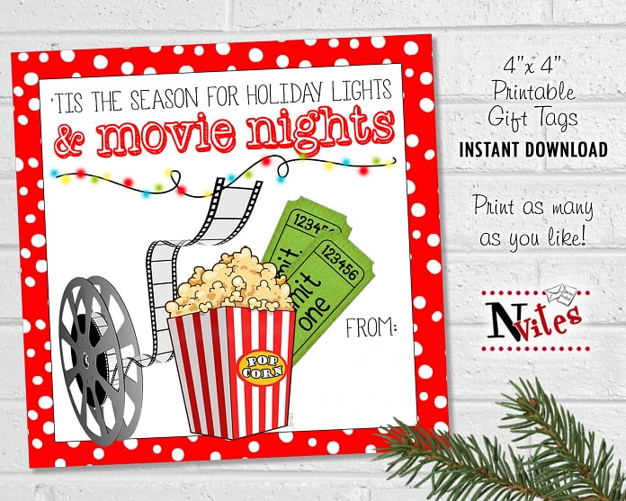 Holiday Card For Friend who Loves Watching Movies