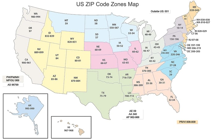 Zip codes